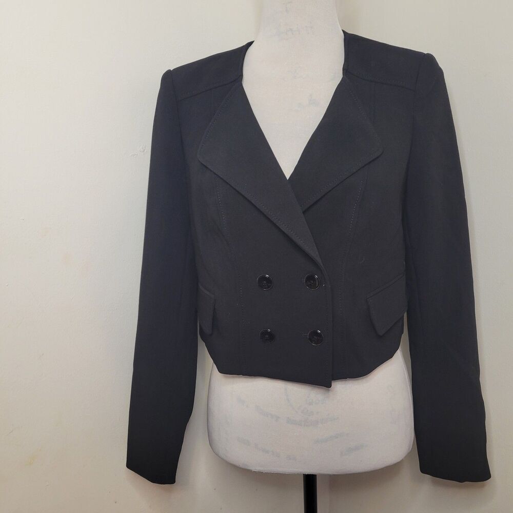 White House Black Market Black Blazer Women’s 8P Petite Long Sleeve New with Tag